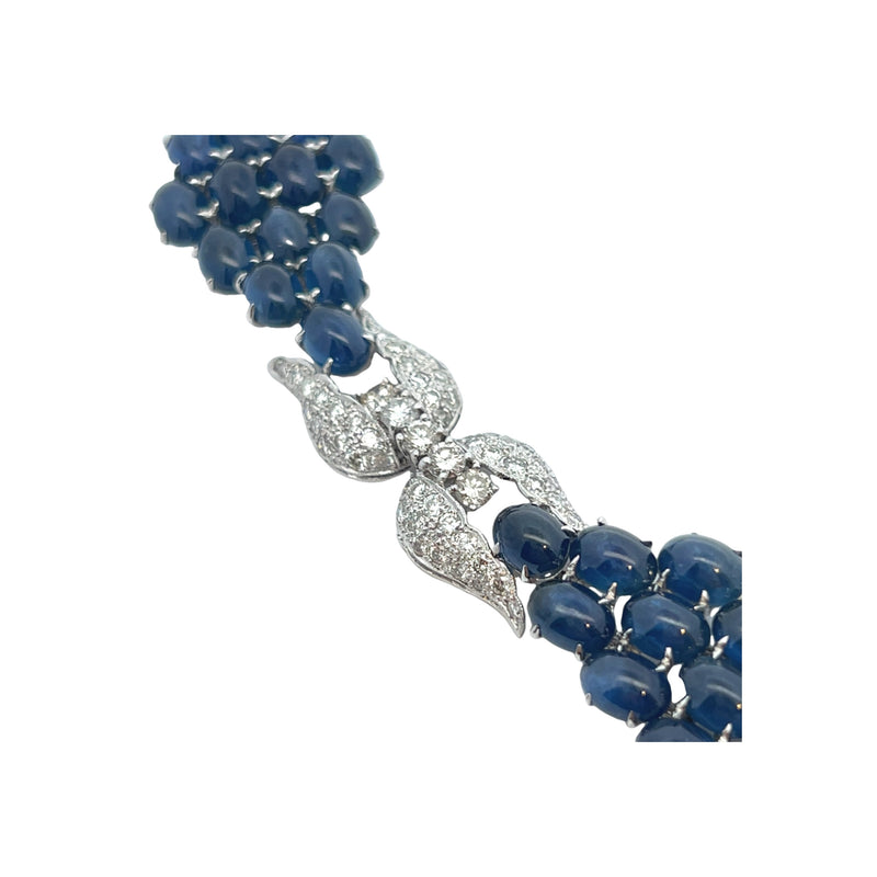 Cabochon Sapphire and Diamond Bracelet