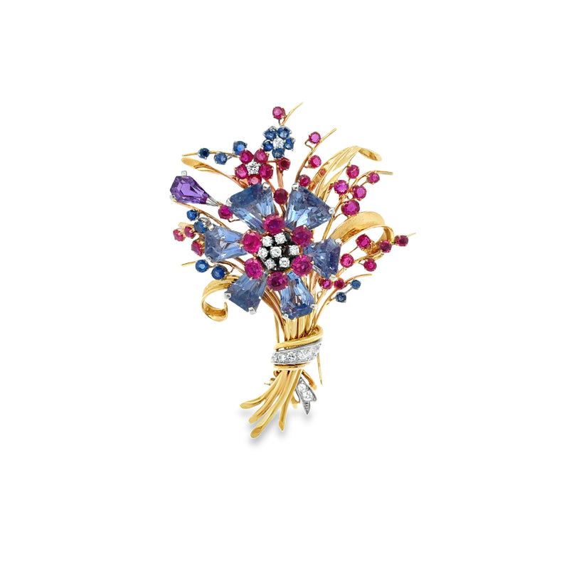 Tiffany & Co Multi Gem Bouquet Brooch