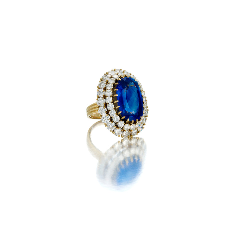Van Cleef & Arpels Certified Sapphire & Diamond Ring