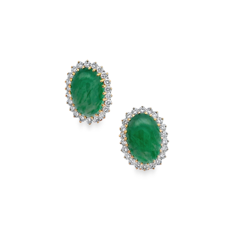 Jade & Diamond Earrings