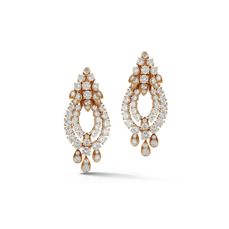 Van Cleef and Arpels Diamond Satouir Necklace and Earrings Set