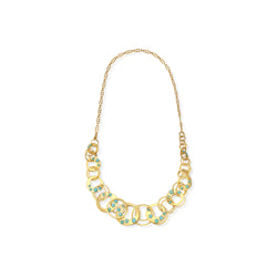 Turquoise & Gold Necklace by Cusi