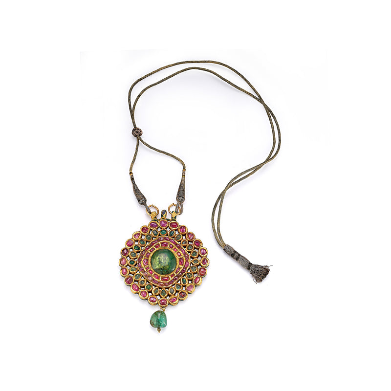 Large Size Antique Indian Pendant Necklace