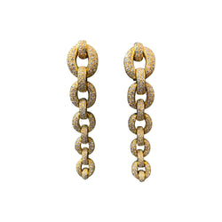 Diamond and Gold Link Earrings