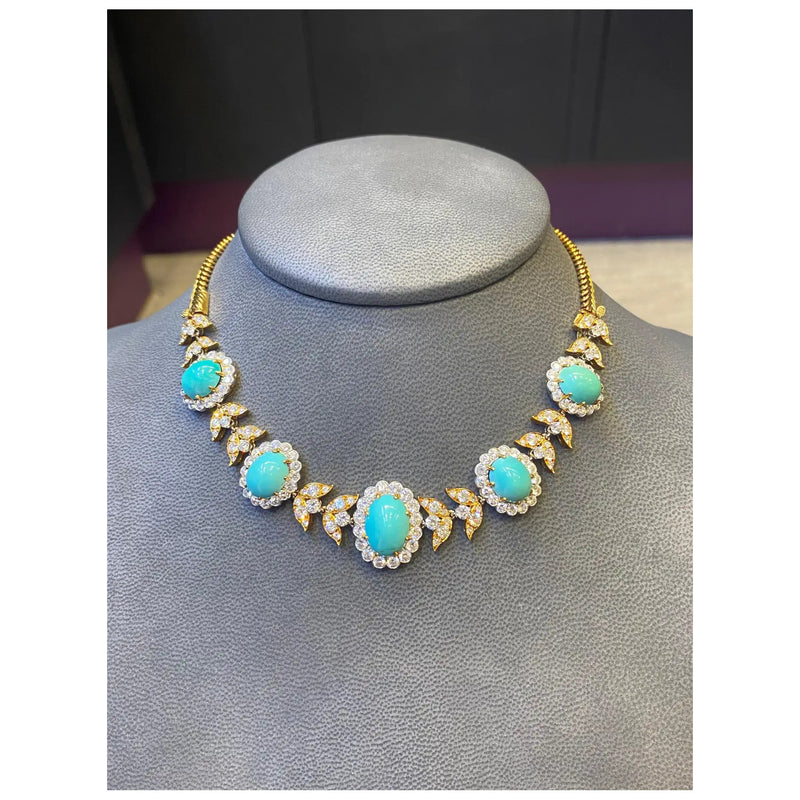 Van Cleef & Arpels Turquoise & Diamond Necklace