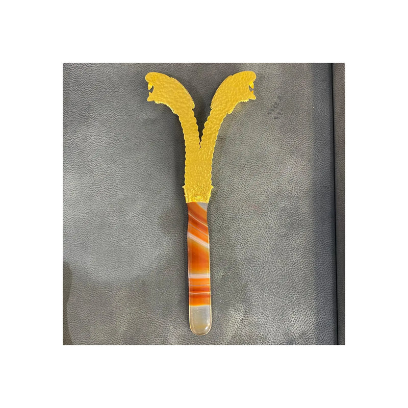 Ilias Lalaounis Gold and Agate Letter Opener