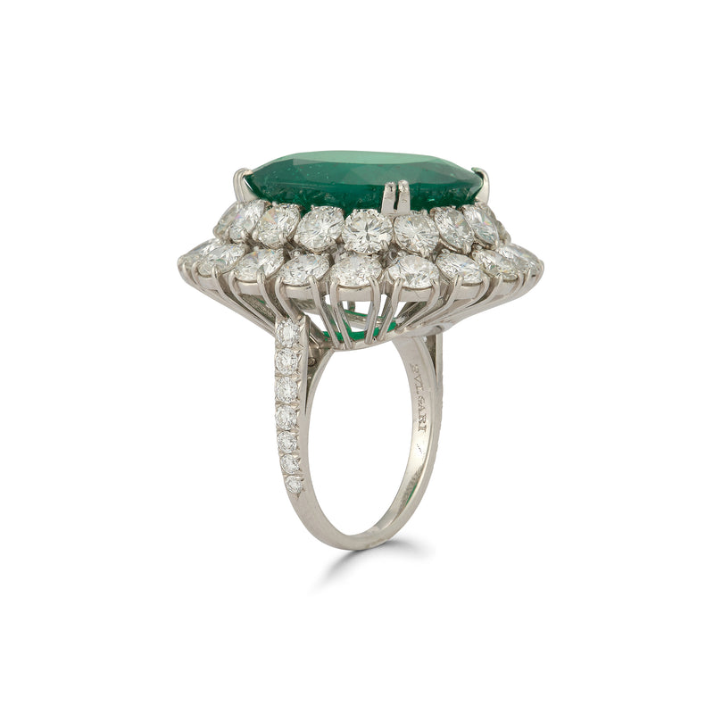 10.64 Carat Certified Colombian Emerald Ring by Bvlgari