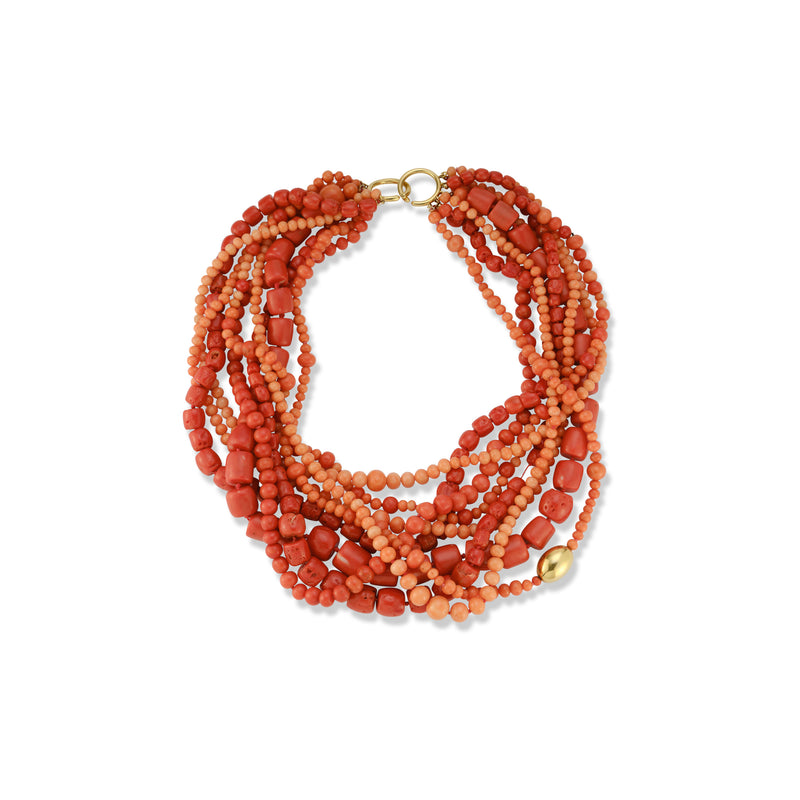 Paloma Picasso for Tiffany & Co. Multi Strand Coral Bead Necklace