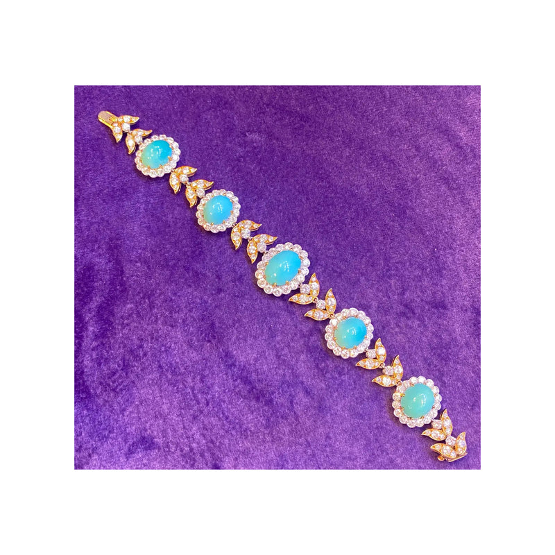 Van Cleef & Arpels Turquoise & Diamond Necklace