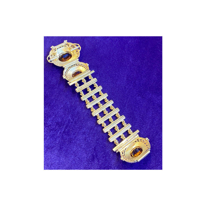 Antique Citrine Gold Bracelet