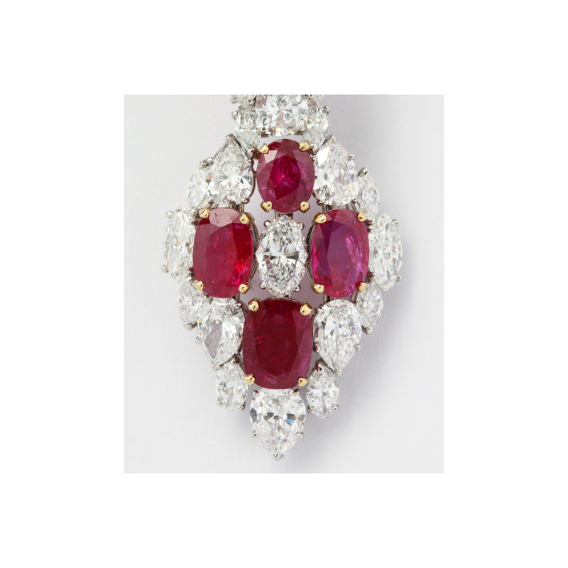 Bvlgari Uhheated Burmese Ruby and Diamond Earrings