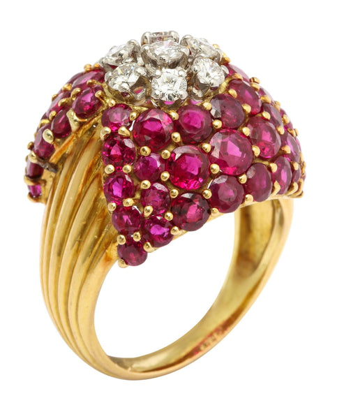 Cartier Ruby and Diamond Cocktail Ring – Joseph Saidian & Sons