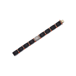 Cartier Wood Coral and Diamond Bracelet