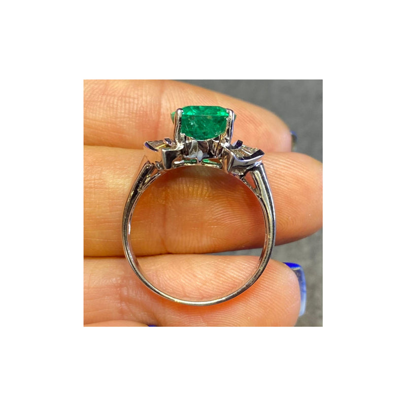 Certified Emerald & Diamond Ring