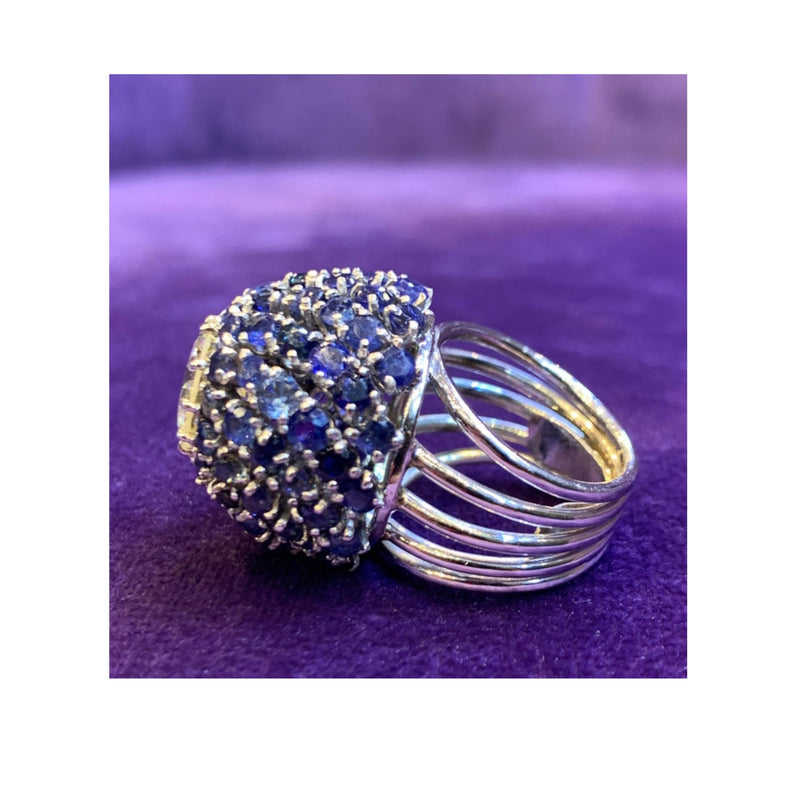 Diamond & Sapphire Cocktail Ring
