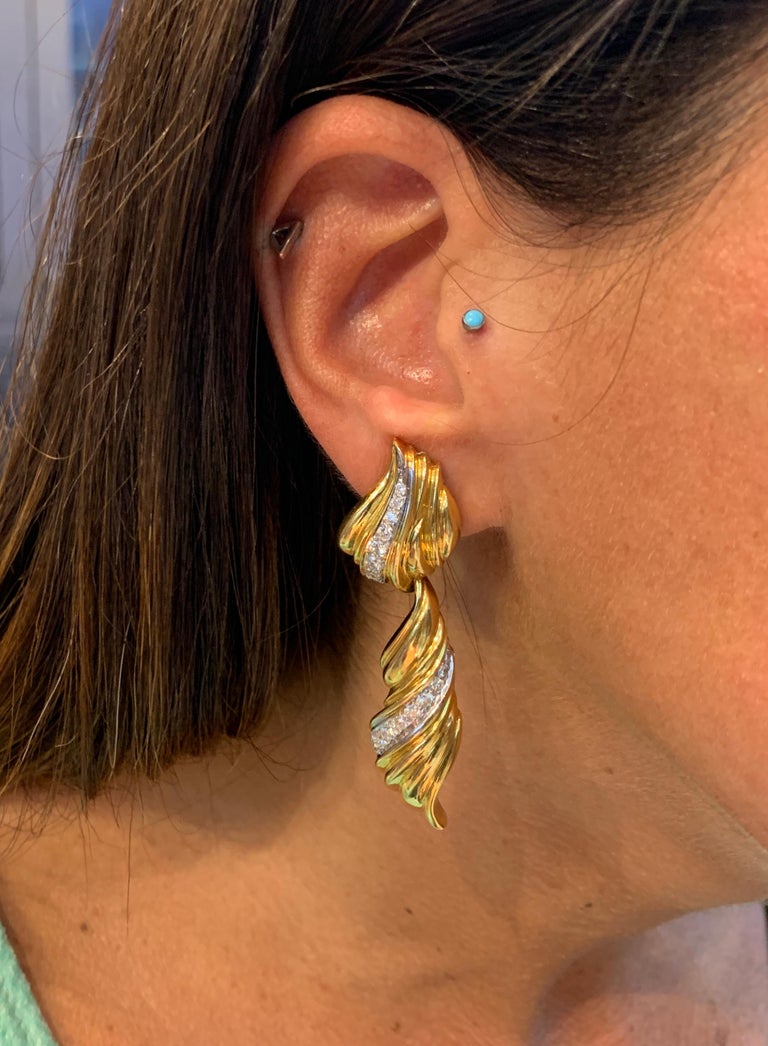 Gold & Diamond Earrings