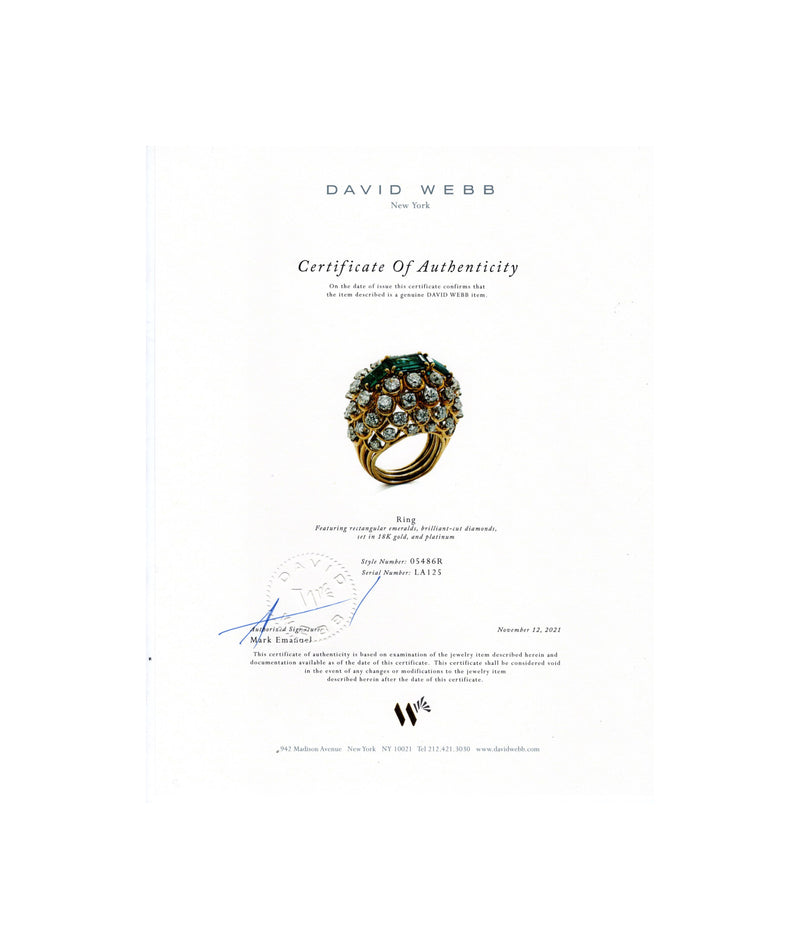 David Webb Emerald & Diamond Ring