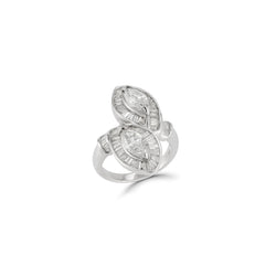 Marquise Diamond You and Me Ring