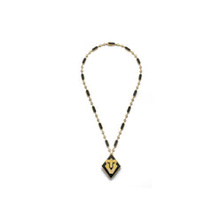 All Seeing Triangle Eye Necklace with Black Onyx