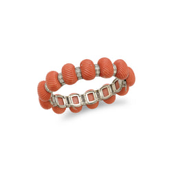 Exceptional Coral and Diamond Bracelet by Cartier