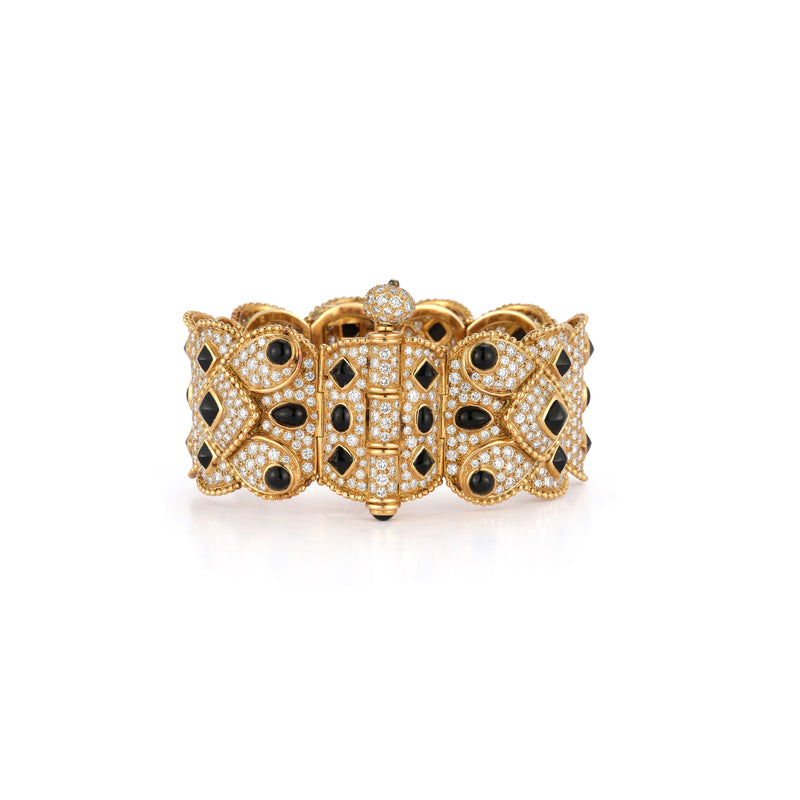 Boucheron Diamond & Onyx Gold Bracelet