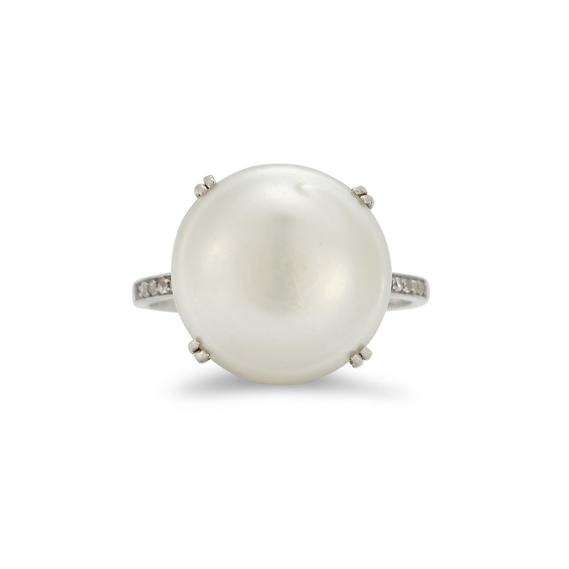 Art Deco Natural Pearl Ring