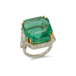 31.49 Carat Colombian Emerald Ring