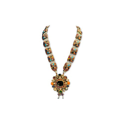 Indian Multi Gem Pearl Necklace