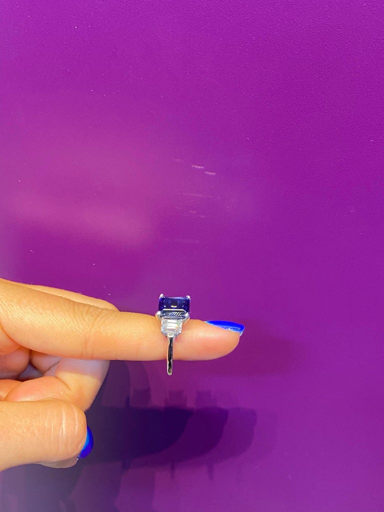 Natural Unheated Sapphire Diamond Cocktail Ring