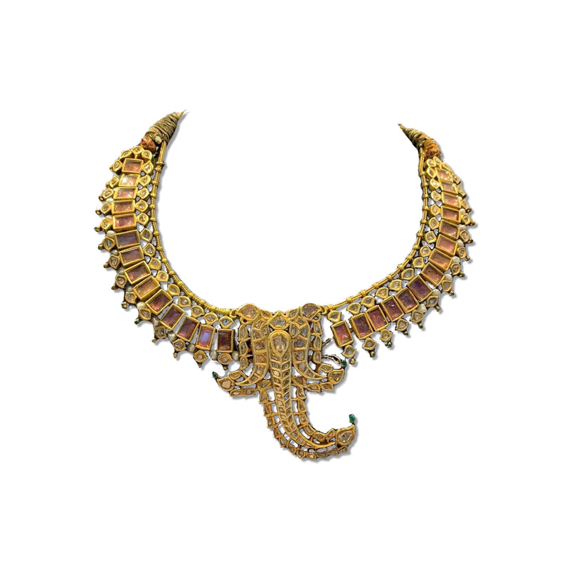 Mughal Indian Elephant Necklace