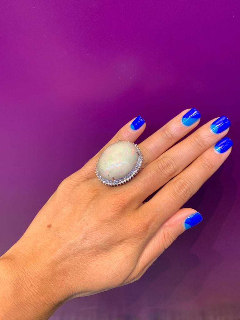 Opal & Diamond Cocktail Ring
