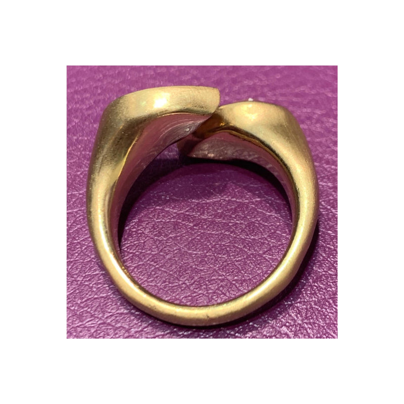 Fancy Yellow Pear Shaper Two-Stone Diamond Ring
