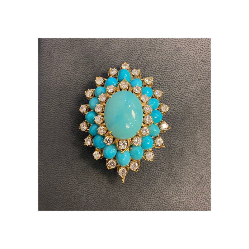 Van Cleef and Arpels Turquoise Pendant Necklace