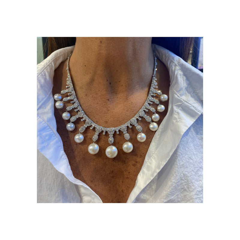 Pearl and Diamond Necklace