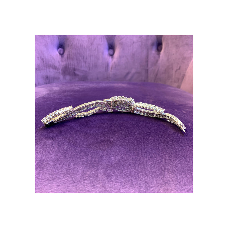 Mid Century Diamond Cluster Bracelet