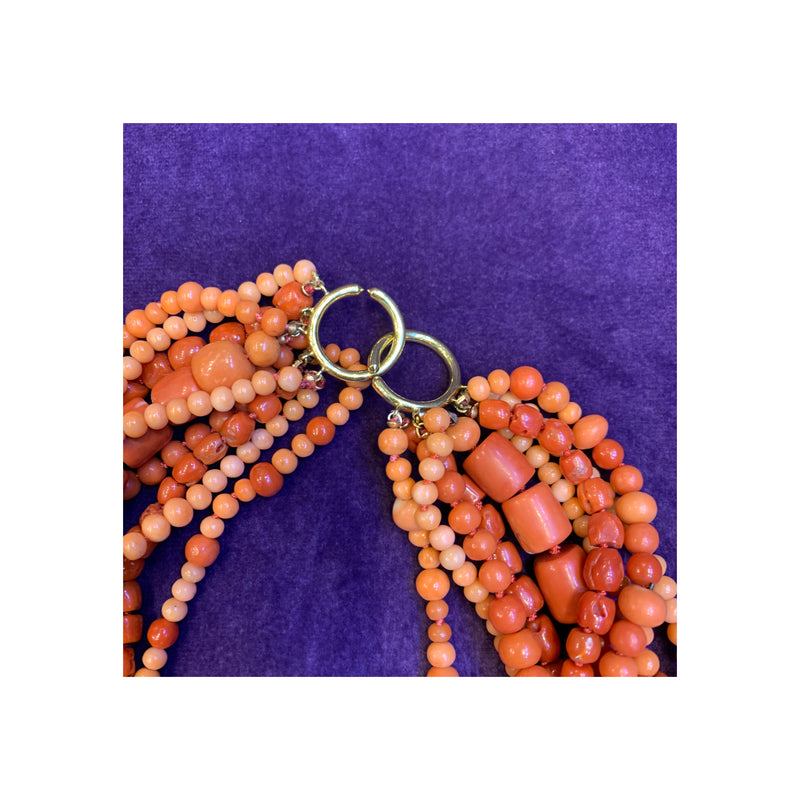 Paloma Picasso for Tiffany & Co. Multi Strand Coral Bead Necklace