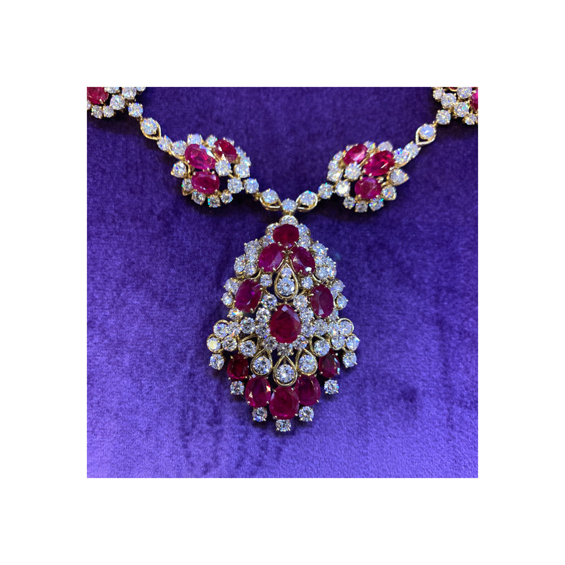 M. Gérard Certified Natural Burmese Ruby Necklace