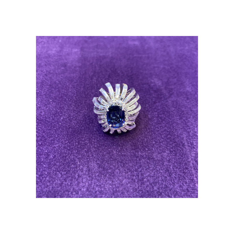 Sapphire & Diamond Cocktail Ring