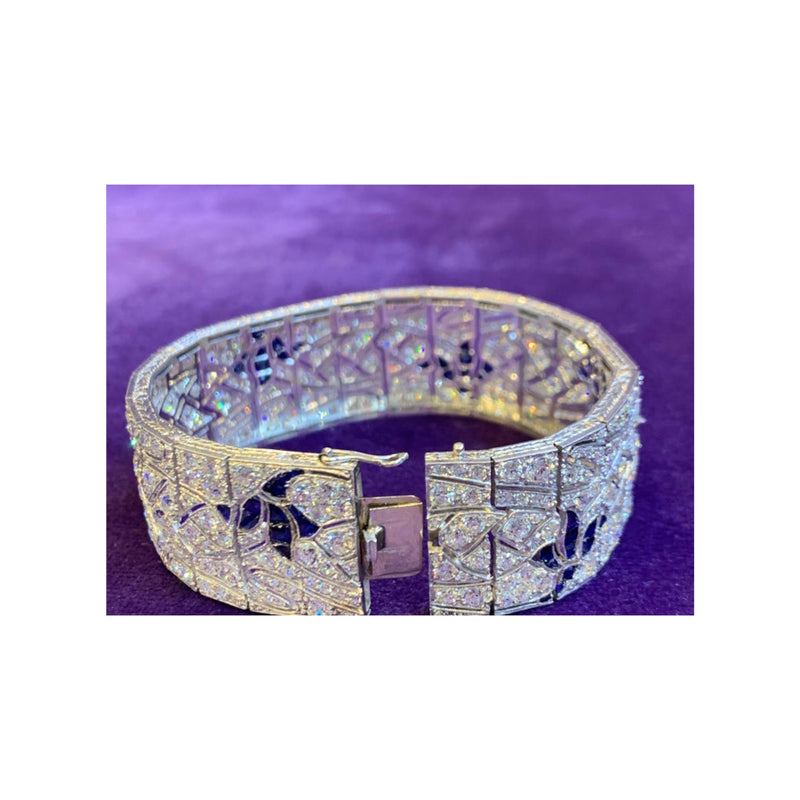 Art Deco Diamond and Synthetic Sapphire Bracelet