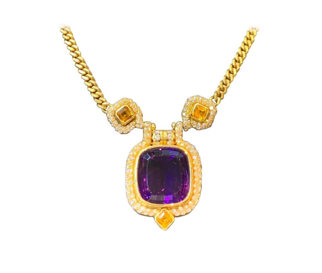 14K Rose Gold Plated Amethyst Rose De France Beaded Necklace - QVC.com