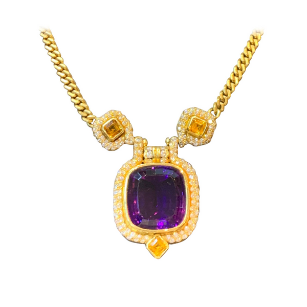 Amethyst deals necklace mens