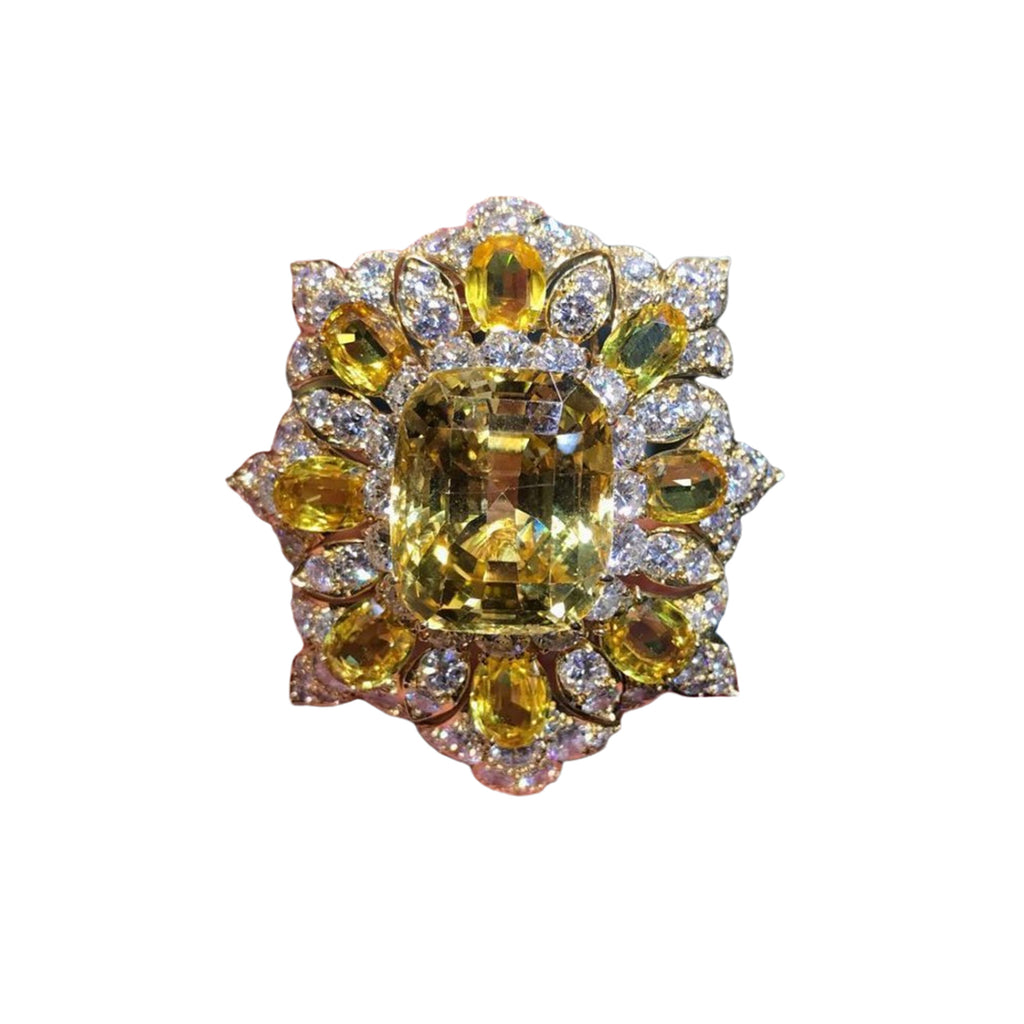 Van Cleef & Arpels Unheated Yellow Sapphire Brooch – Joseph