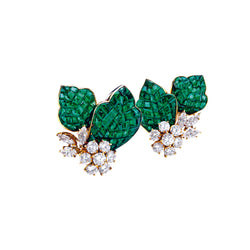 Van Cleef and Arpels Emerald Mystery Set Earrings