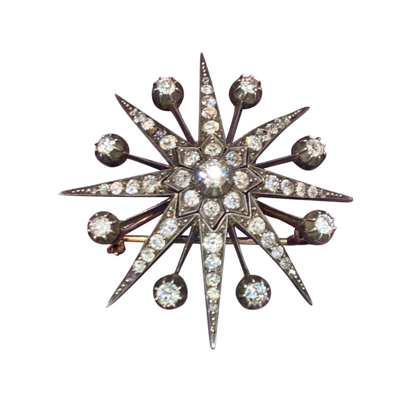 Victorian Diamond Star Brooch