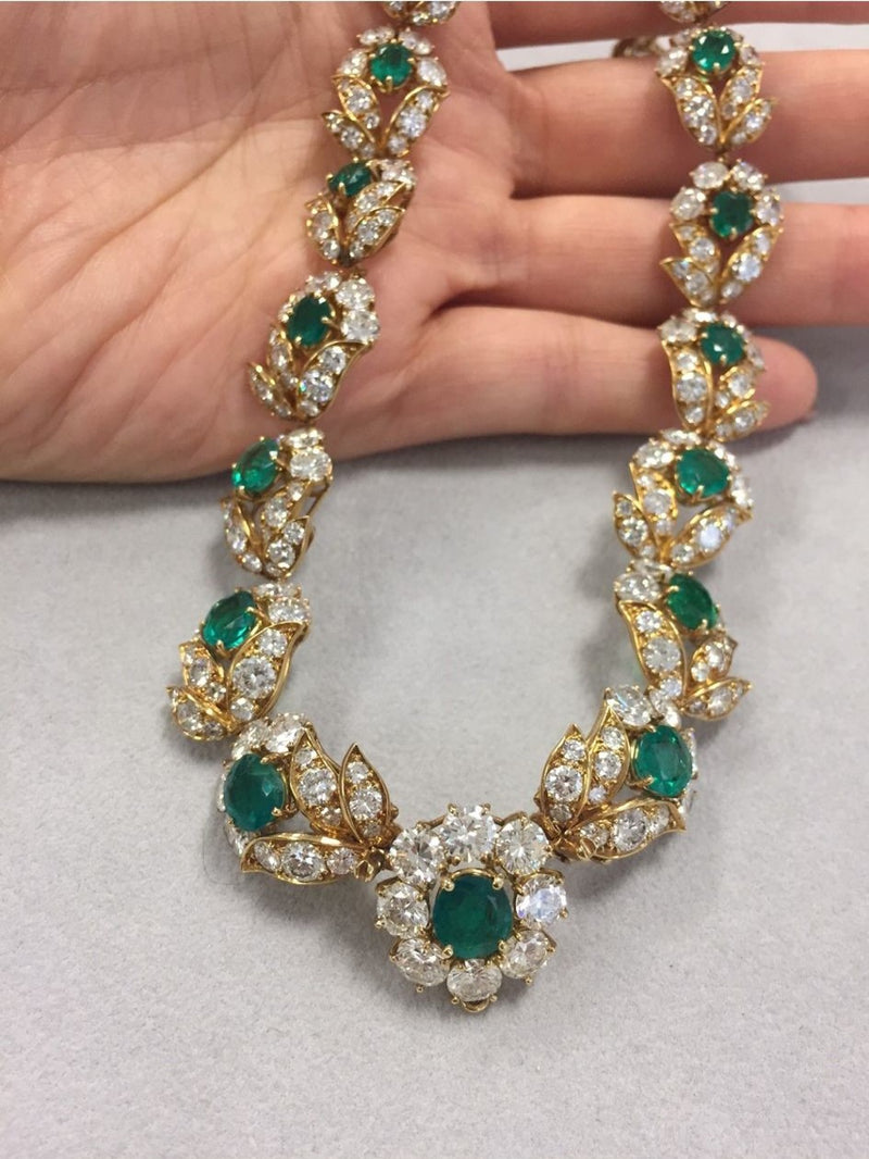 Van Cleef and Arpels Emerald and Diamond Necklace
