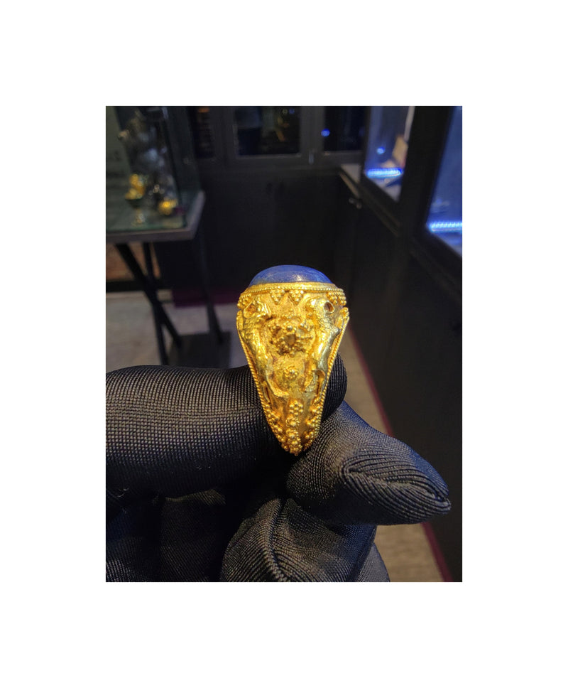 Men's Lapis Lazuli Gold Ring