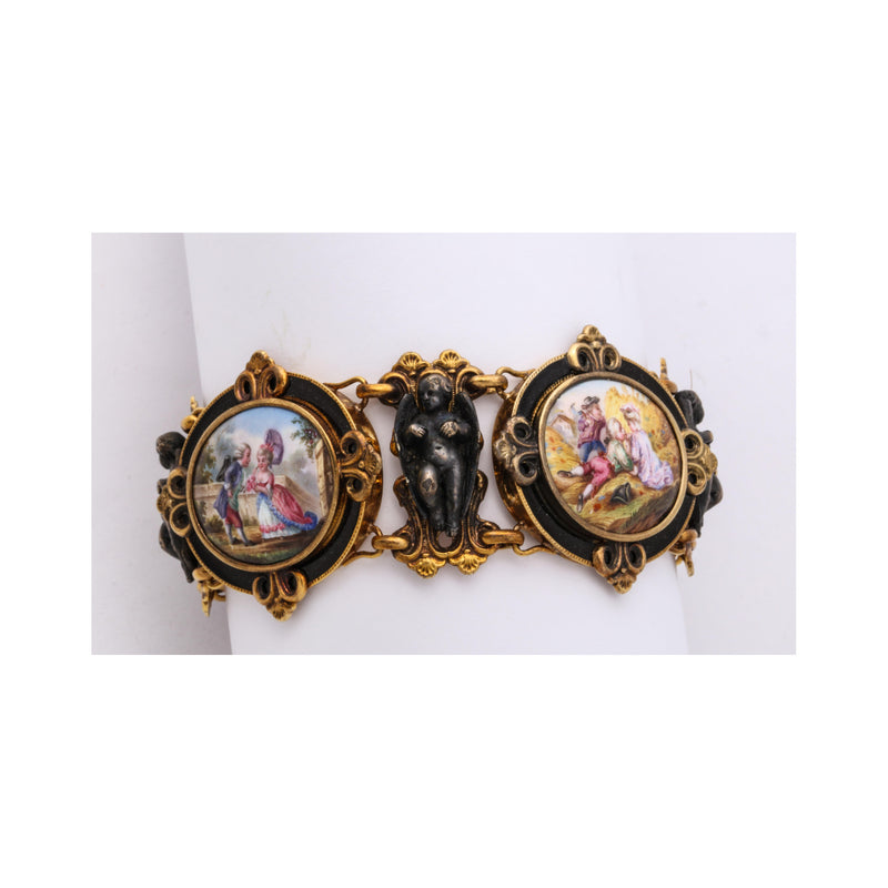 A Very Rare Antique Enamel Bracelet attributed to Froment Meurice