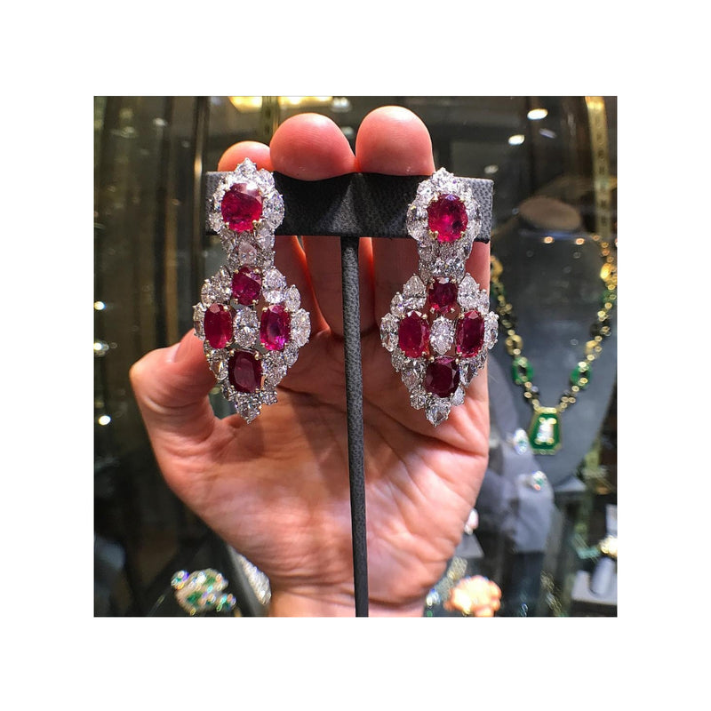 Bvlgari Uhheated Burmese Ruby and Diamond Earrings
