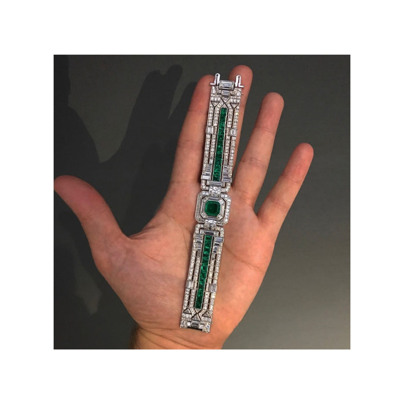 Van Cleef & Arpels Art Deco Emerald Bracelet