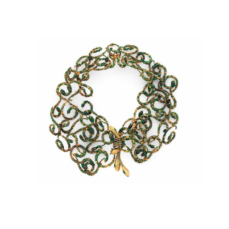 Enamel Snake Necklace